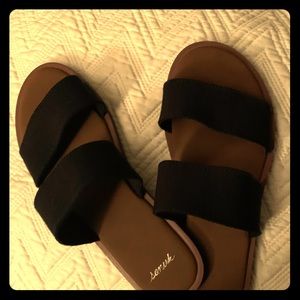 Sanuk Womens Sandals, Black, Size 6